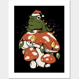 Festive Toadstool Perch Posters and Art